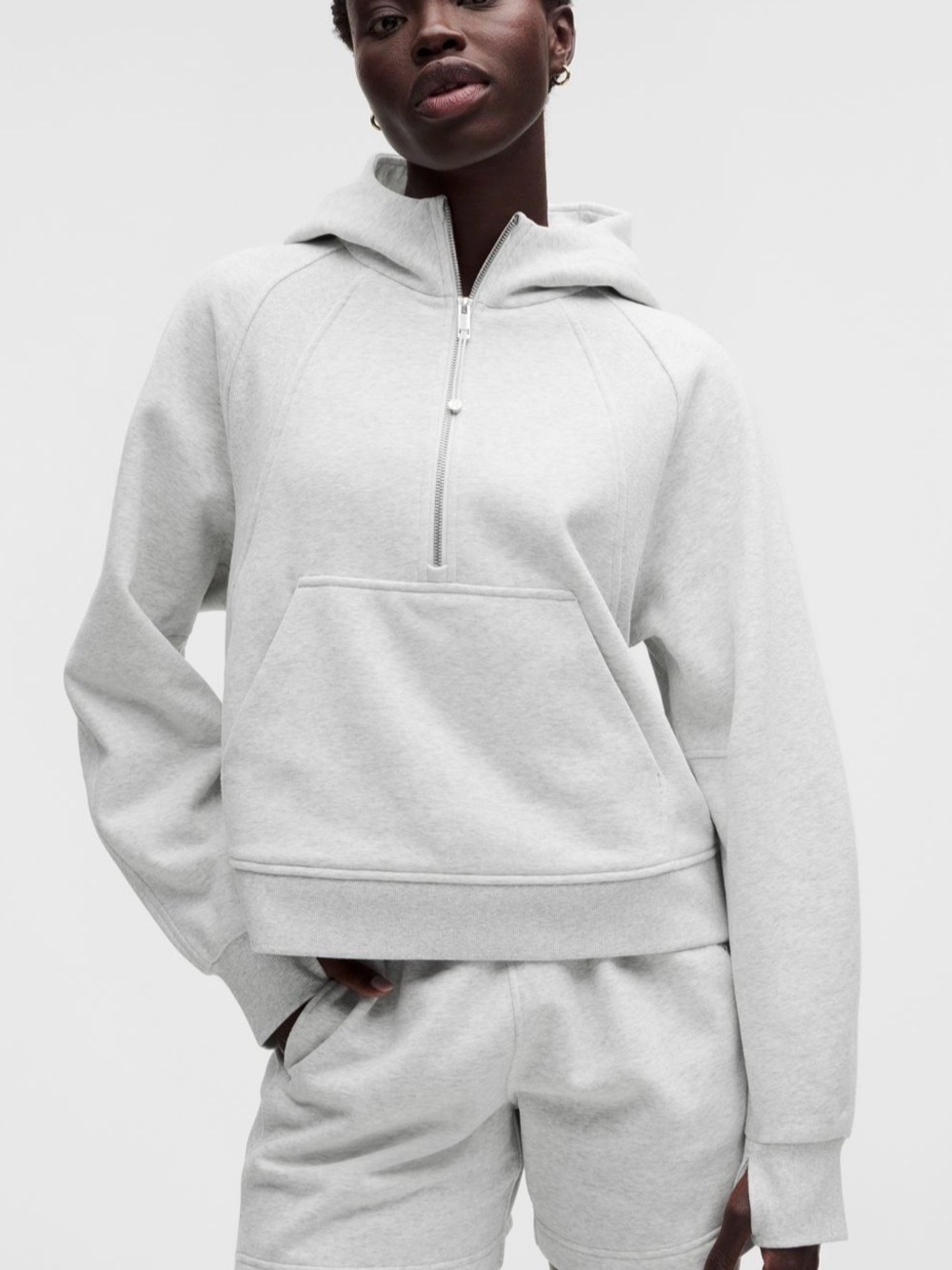 Lululemon | heathered gray scuba zip jacket